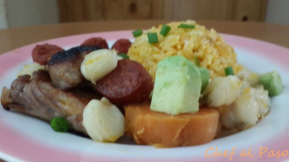 panceta cerdo con chorizo parrillero y arroz amarillo 4